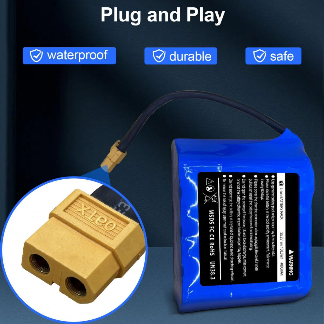 25.2V 4Ah 리튬 이온 배터리 교체용 배터리 for Jetson-Rave Hoverboard