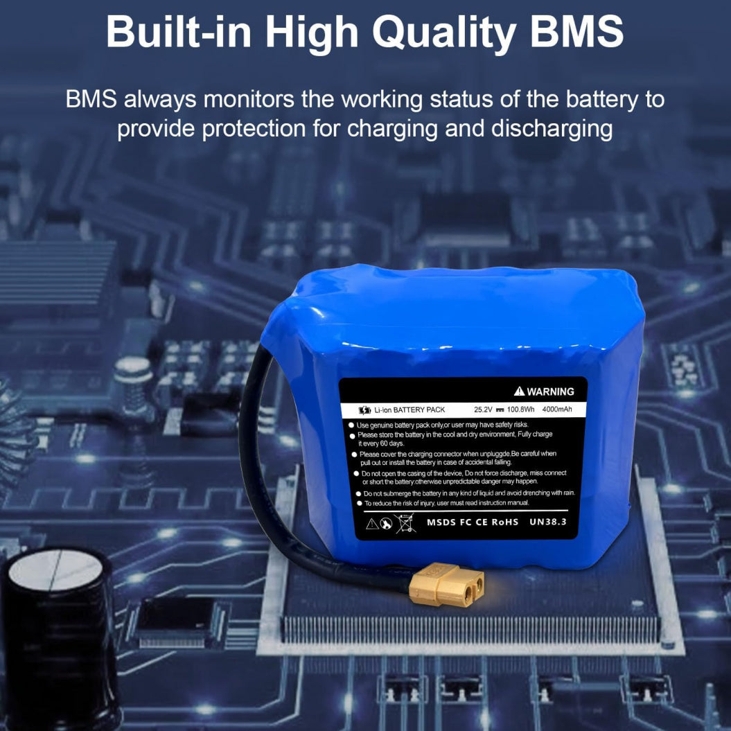 25.2V 4Ah 리튬 이온 배터리 교체용 배터리 for Jetson-Rave Hoverboard