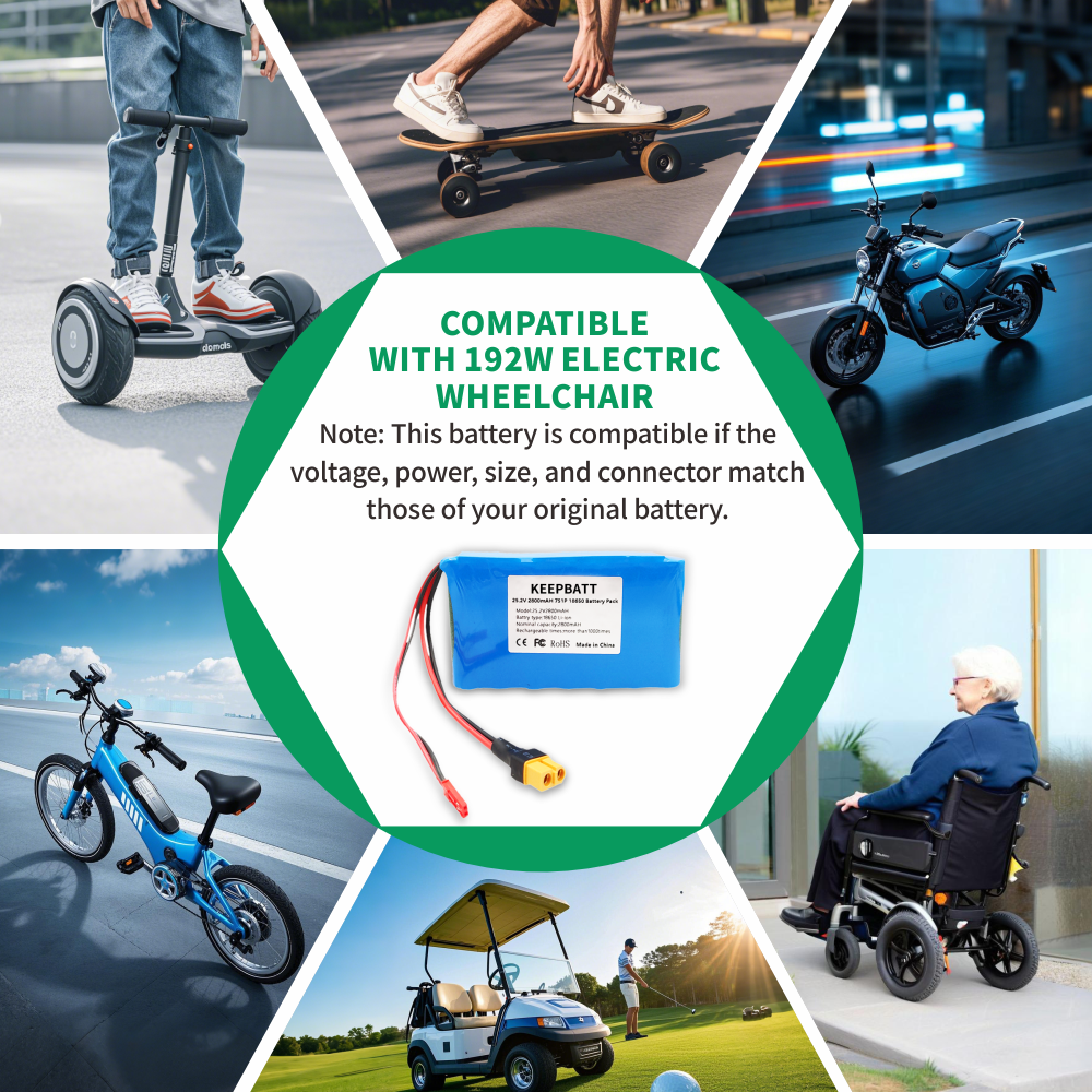 25.2V 2800mAh Oplaadbare Batterij voor Elektrische Rolstoel, Elektrische Scooter, Elektrisch Skateboard, Small Fish Board, Long Board, Beetle
