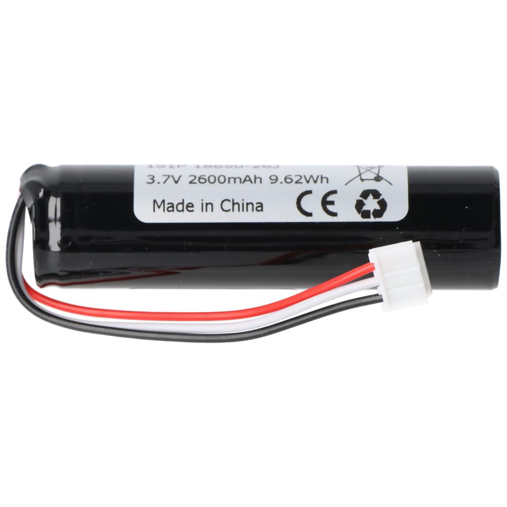 3.7V 2600mAh 18650 Li-ion Battery with BMS 26J Cable and Plug