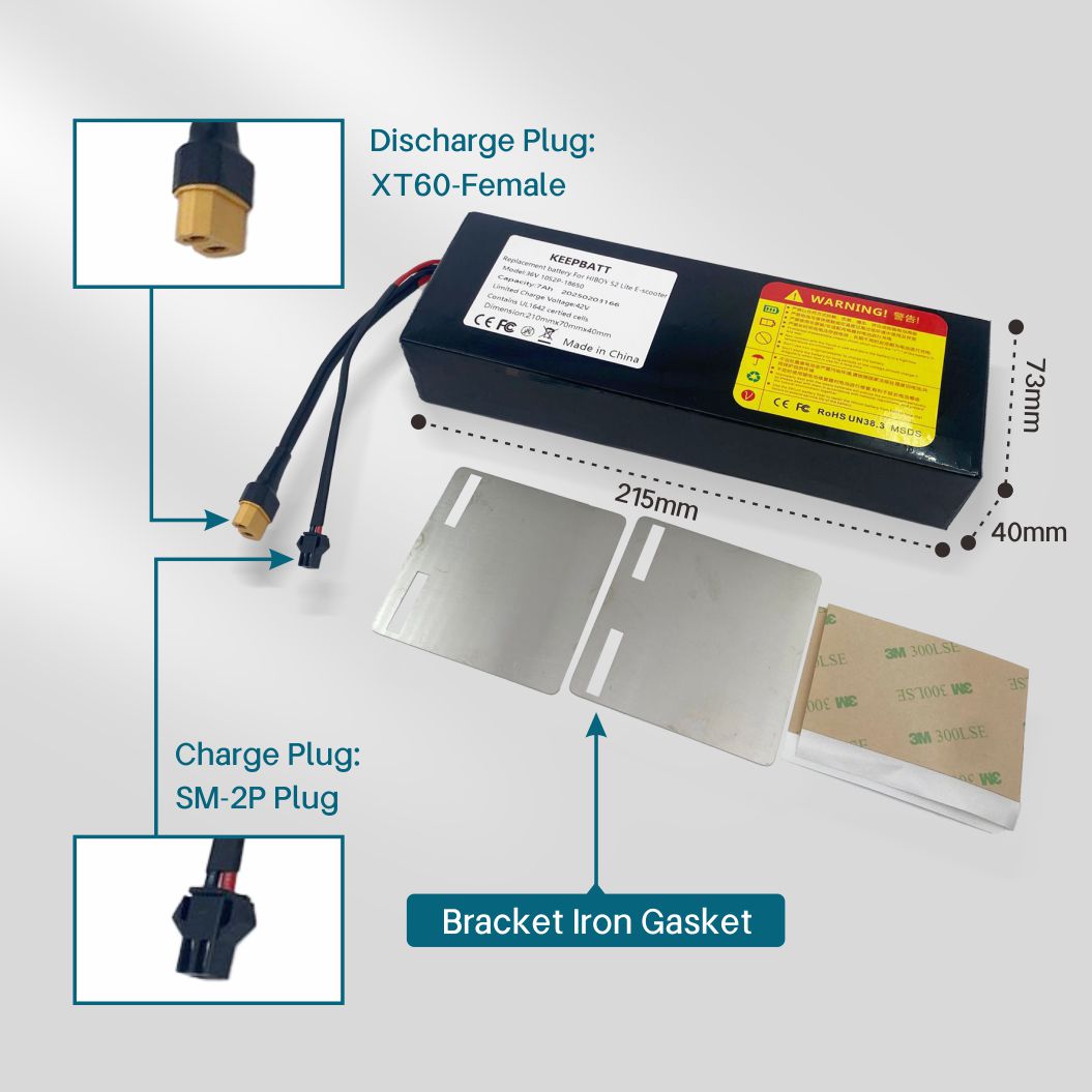 KEEPBATT 36V 7Ah Replacement Battery Pack For Hiboy S2 Lite E Scooter
