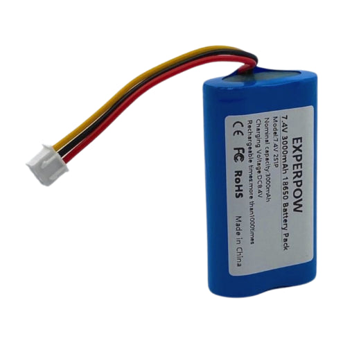 EXPERPOW NTC 7.4V 3000mah Replacement battery For Portable Blutooth Speaker XH2.54 3Pin