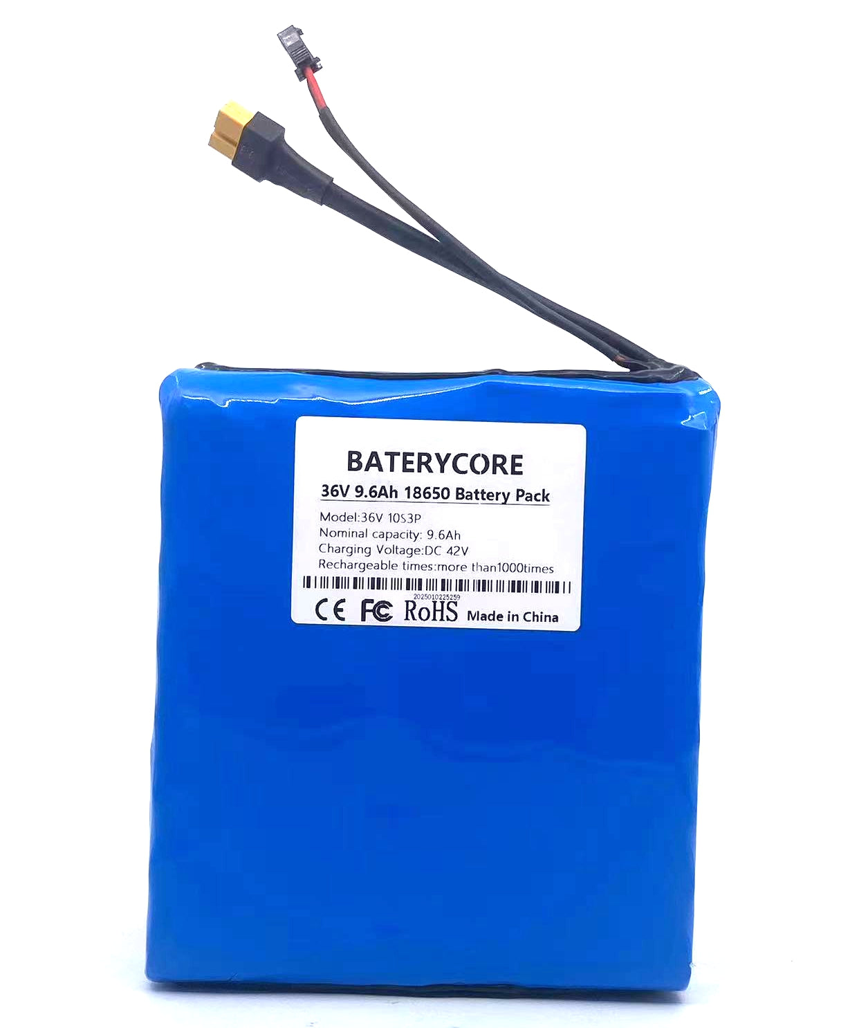 Pack de batterie 18650 36 V 7,5 Ah Protection EV pour vélos modifiés avec PCB + chargeur 36 V 2 A