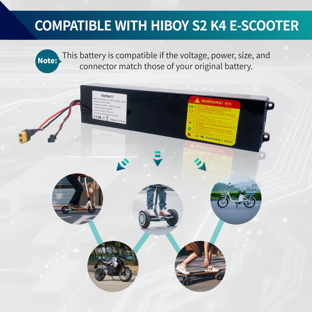 US in Stock KEEPBATT 36V 10.5Ah Replacement Battery Pack Suitable For Hiboy S2 K4 E-Scooter