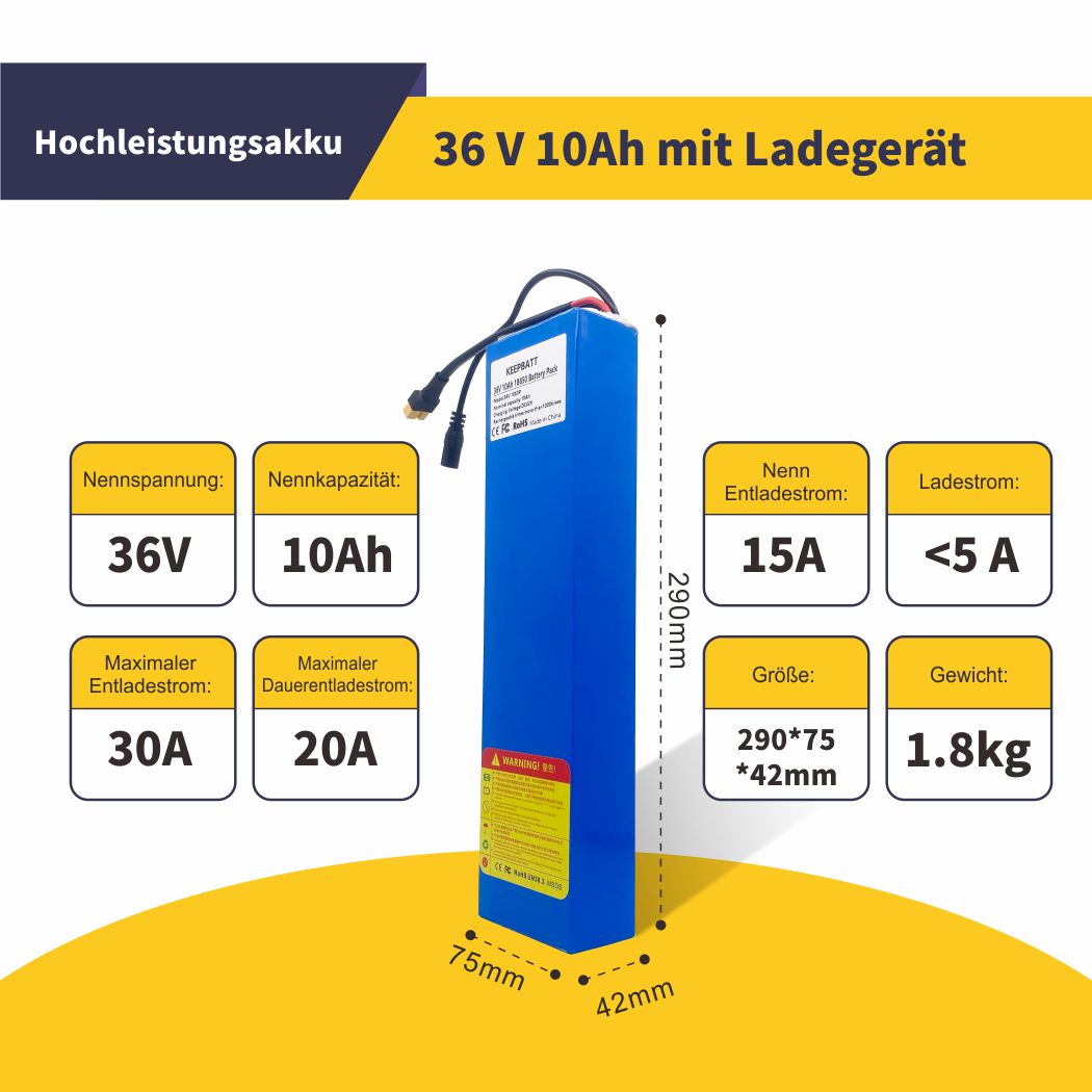 Batterie lithium-ion 36 V 10 Ah 600 W 10S3P avec BMS 15 A adaptée au scooter électrique Xiaomi Mijia m365 Pro XT60 T plug