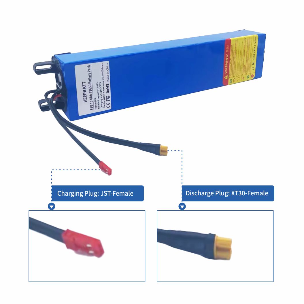 36V 13.6Ah Scooter Battery Pack Accumulator for Electric Scooter with BMS Board
