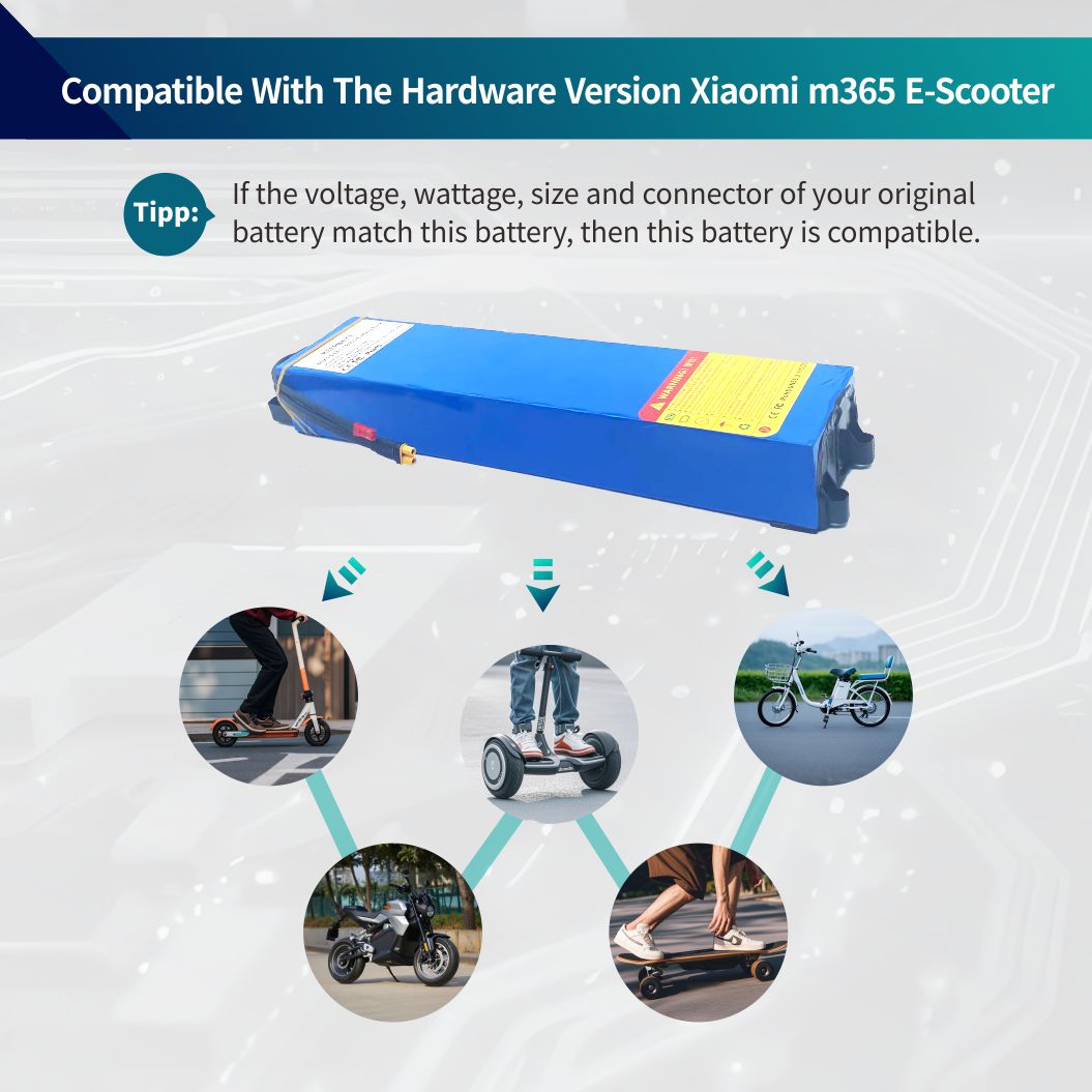 36V 13.6Ah Scooter Battery Pack Accumulator for Electric Scooter with BMS Board