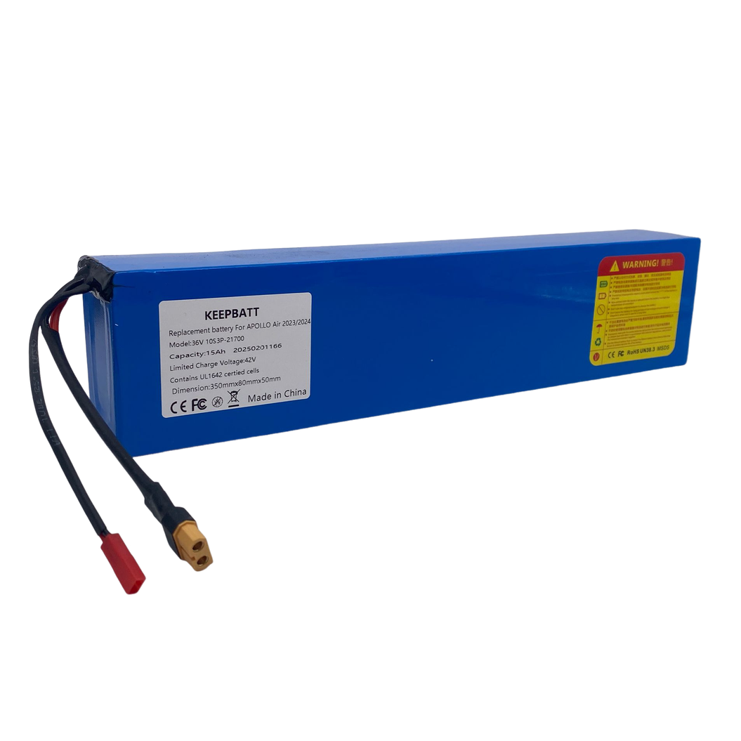 Pack de batteries KEEPBATT 36V 17,5Ah 18650 adapté au scooter électrique APOLLO Air 2023