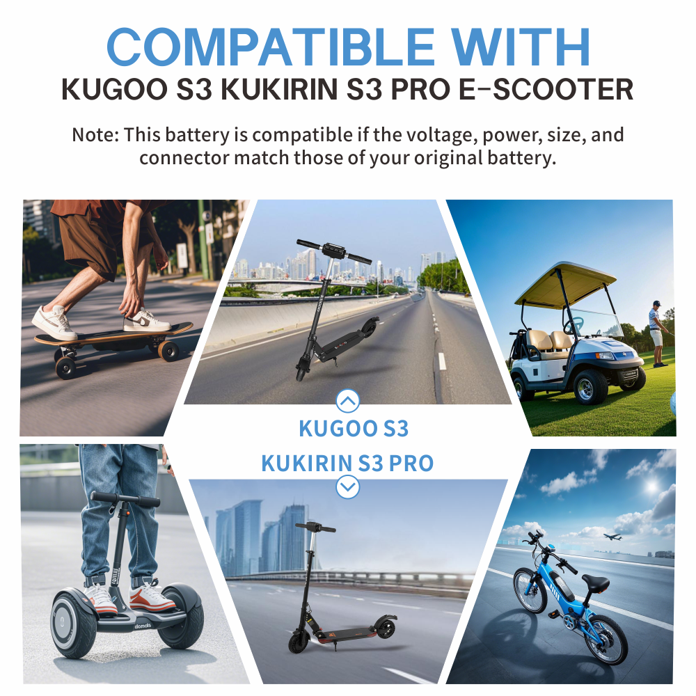 KEEPBATT 36V 7.5Ah Battery Pack for KUGOO KUKIRIN S3 S3 Pro E Scooter