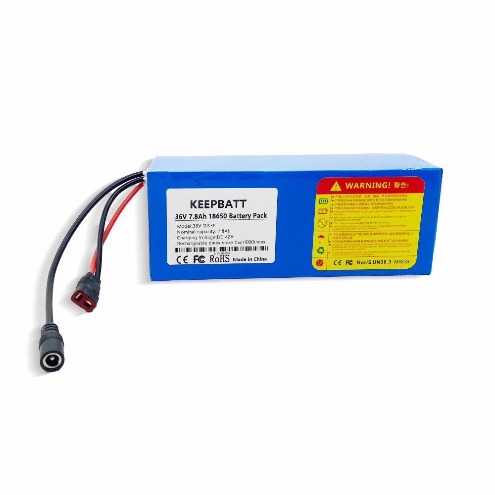 Batería Liitokala 18650 36V 7.5Ah 10S3P, bicicletas modificadas, protección para vehículos eléctricos con PCB + cargador 36V 2A