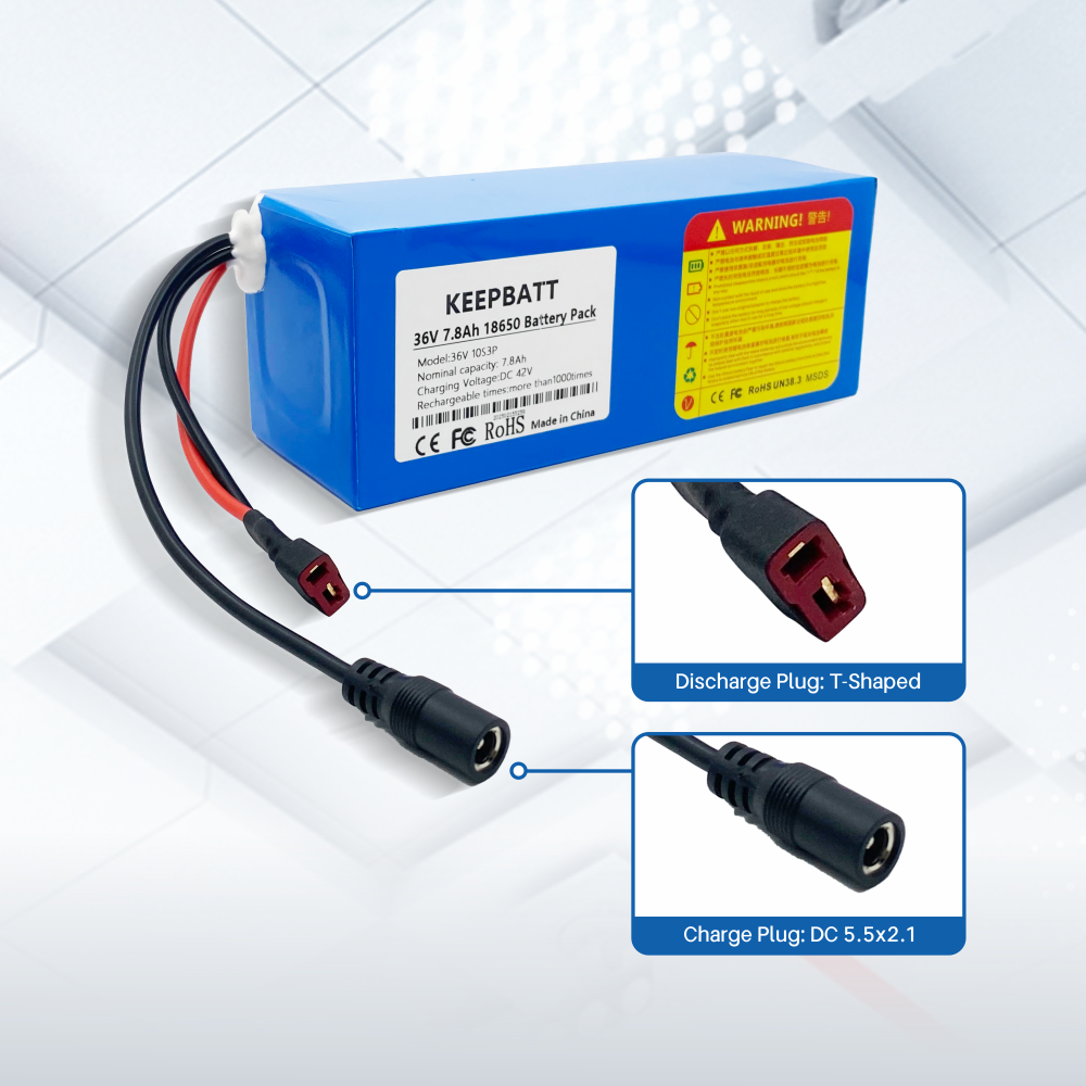 Batería Liitokala 18650 36V 7.5Ah 10S3P, bicicletas modificadas, protección para vehículos eléctricos con PCB + cargador 36V 2A