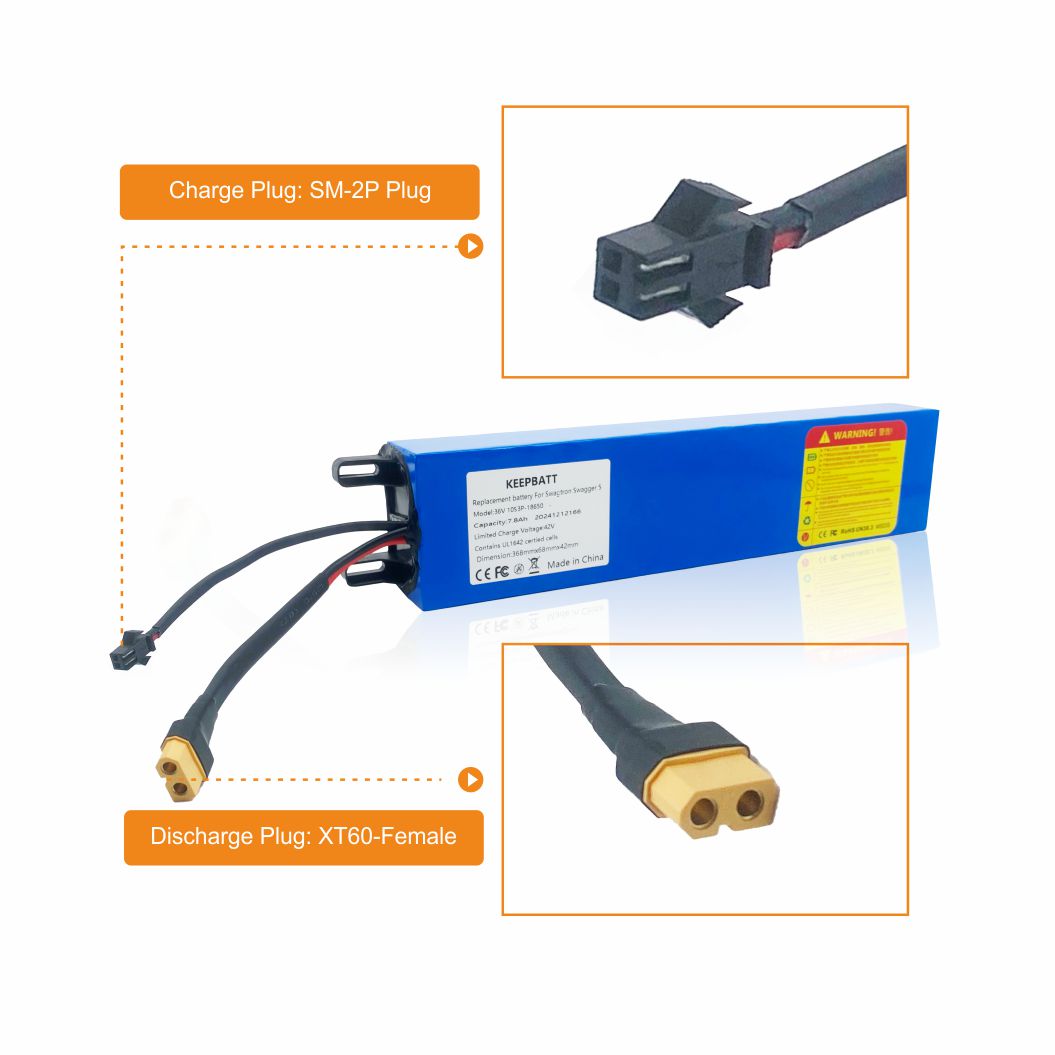 US in Stock KEEPBATT 36V 7.8Ah Replacement Battery Pack For swagtron swagger 5 E-Scooter