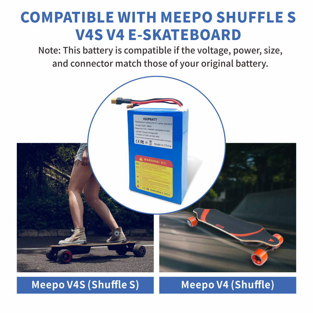 Batterie lithium de remplacement 36 V 7 Ah pour scooter électrique Meepo Shuffle S V4S V4