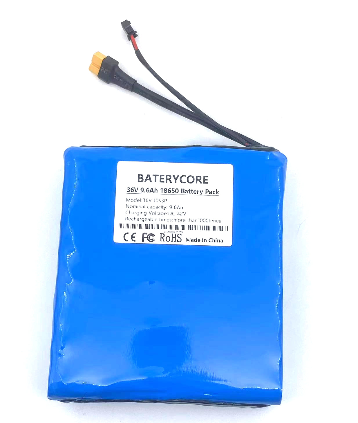 Pack de batterie 18650 36 V 7,5 Ah Protection EV pour vélos modifiés avec PCB + chargeur 36 V 2 A