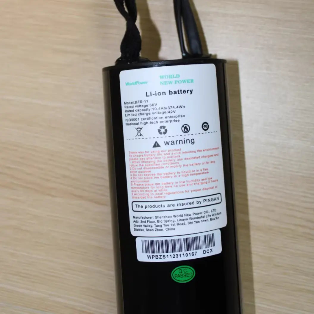 36V 10.4Ah Replacement Battery For Sailnovo MIHOVER Folding Bike