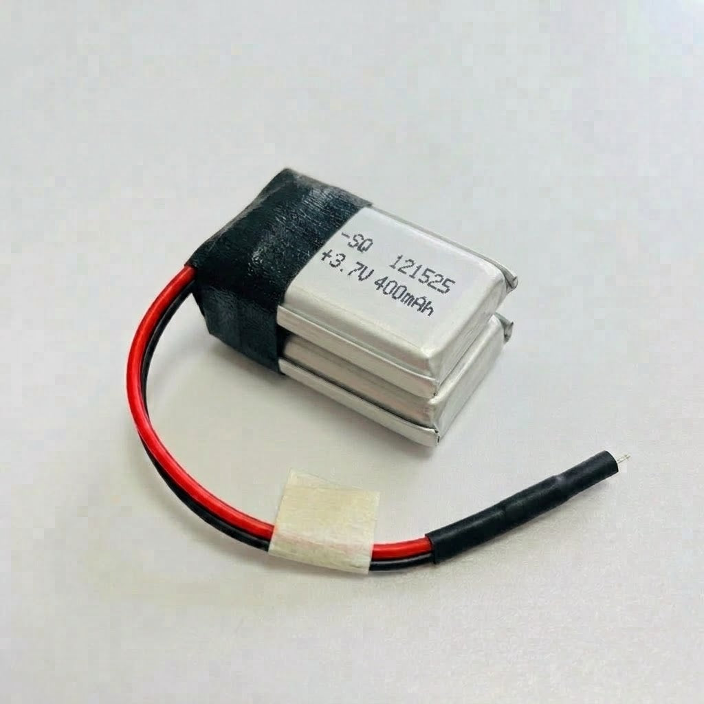 3.7V 400mAh Rechargeable LiPo Battery (121525) with PCM Protection Board