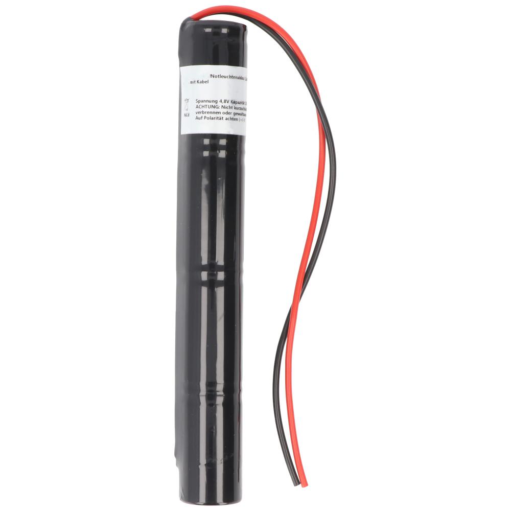 4.8V 1800mAh NiCd Emergency Light Battery L1x4 Sub-C with 200mm Cable