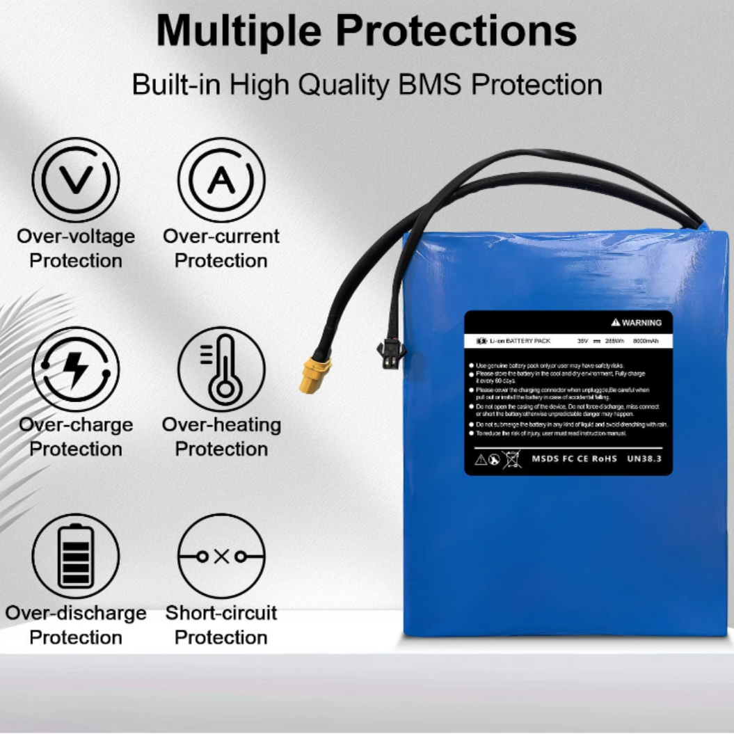 36V 8Ah Replacement Battery High Capacity Lithium Battery for Phantomgogo R1 E-Scooter