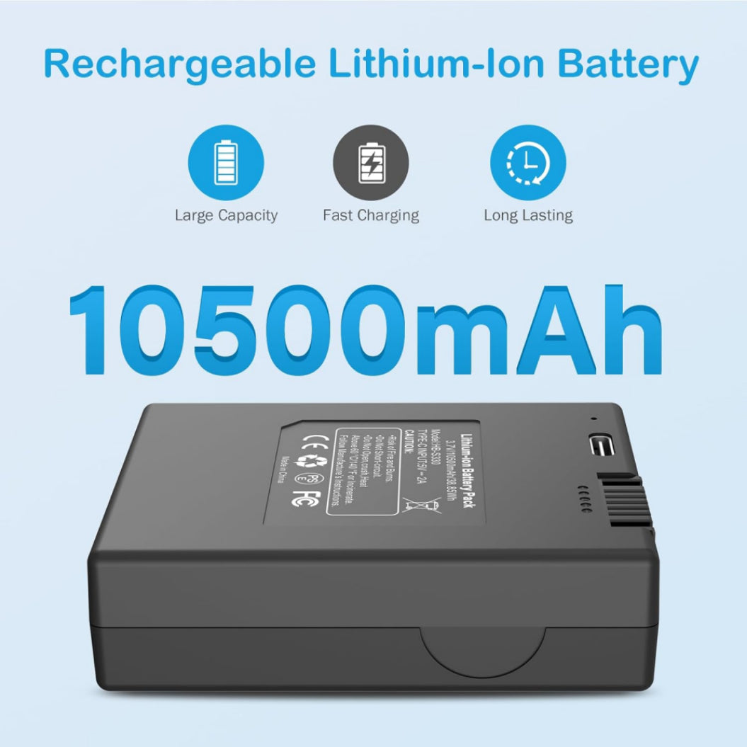 3.7V 10500mAh Battery Replacement for Smart Drop Eufy Smart Lock S330 E330 S230 Model T8520 Security 3-in-1 Video