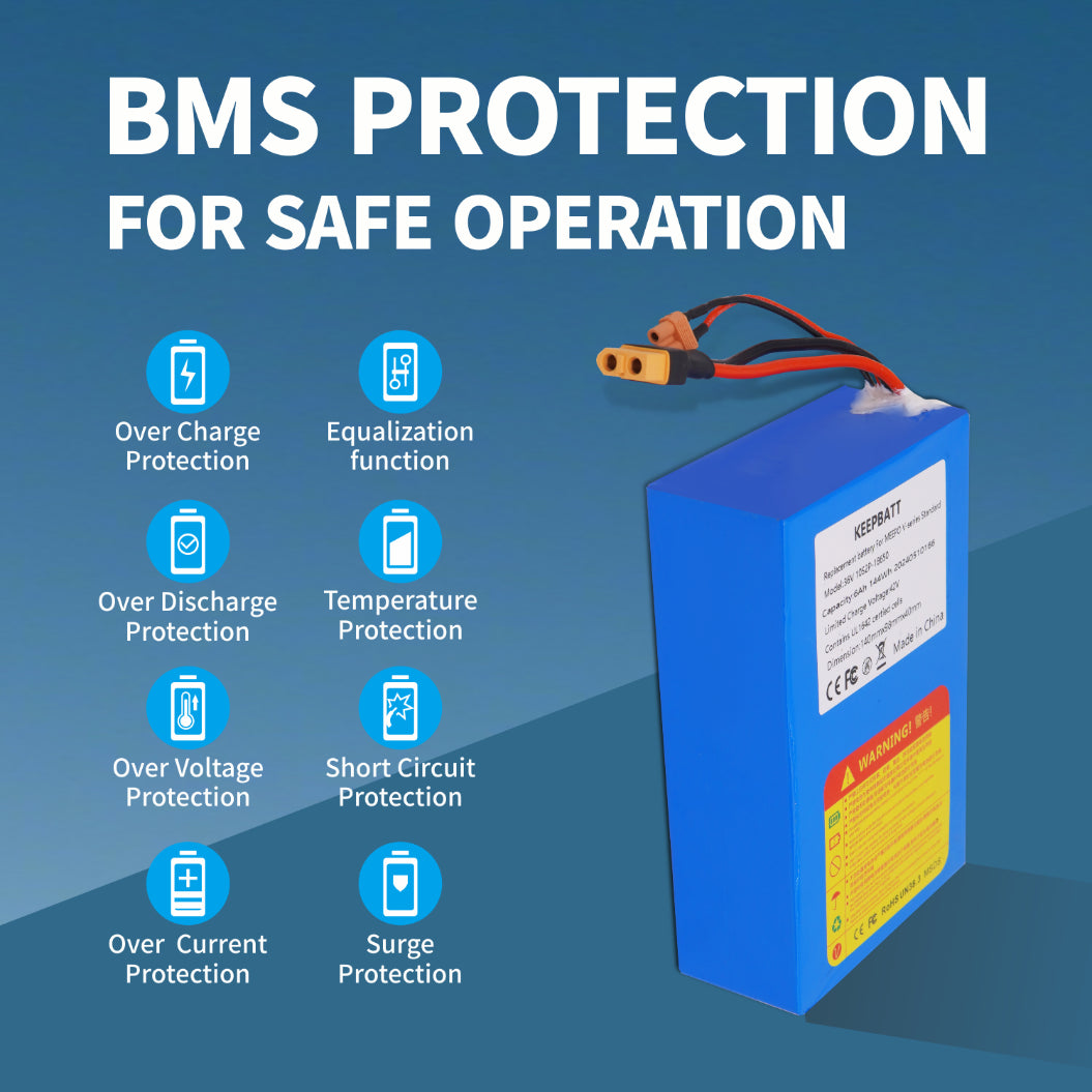 KEEPBATT 36V 6Ah Vervangingsbatterij voor Meepo V5 Standard V5 MINI Standard E Skateboard