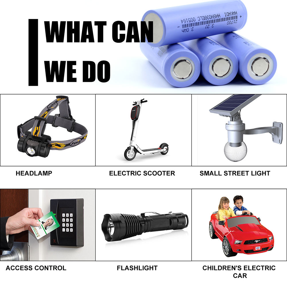 200pcs 3.2V 21700 3000mah LifePO4 Battery 3C Rate SINEIFR21700