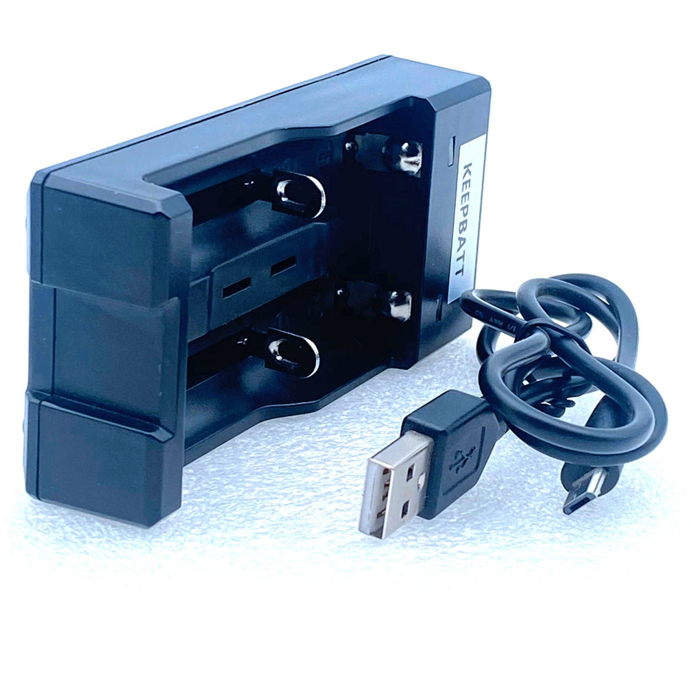 Chargeur de batterie KEEPBATT à 2 emplacements pour batteries rechargeables Li-ion NiMH NiCD
