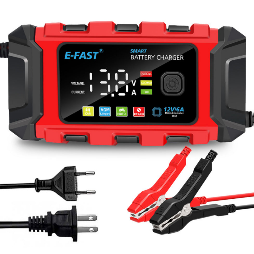 E-FAST Loodzuur Lithium-Iron Batterijlader 12V Automotive Batterij TK360 Lader voor Motorfiets Acculaden