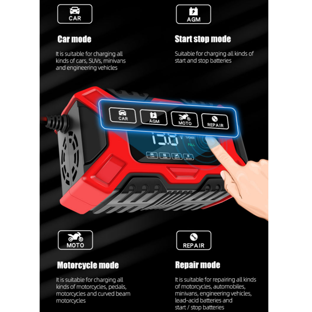 E-FAST 자동차 배터리 충전기 수리 - 12V 오토바이 및 납산 배터리용 자동 충전기