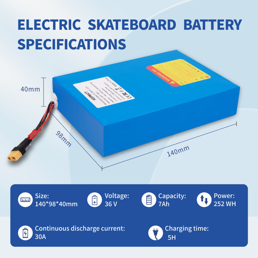 KEEPRATT 36V 7Ah 252Wh Replacement Battery Pack for Meepo V3(S) Standard, MINI 2, MINI 2S E Skateboard