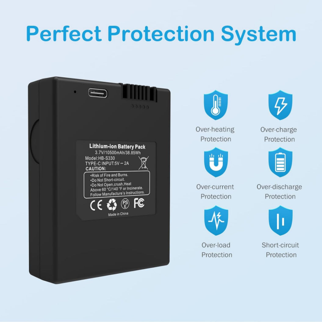 3.7V 10500mAh Battery Replacement for Smart Drop Eufy Smart Lock S330 E330 S230 Model T8520 Security 3-in-1 Video