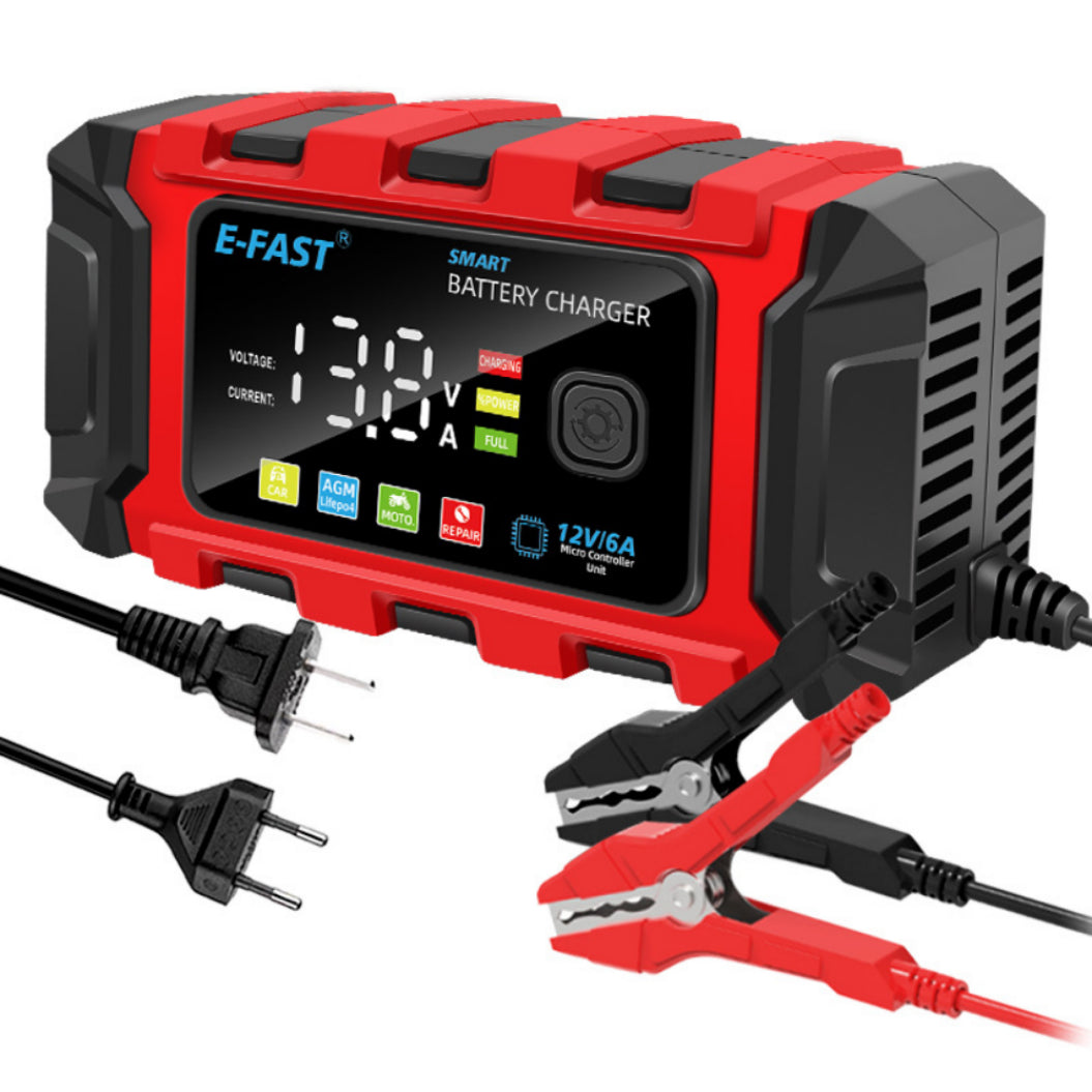 E-FAST Loodzuur Lithium-Iron Batterijlader 12V Automotive Batterij TK360 Lader voor Motorfiets Acculaden