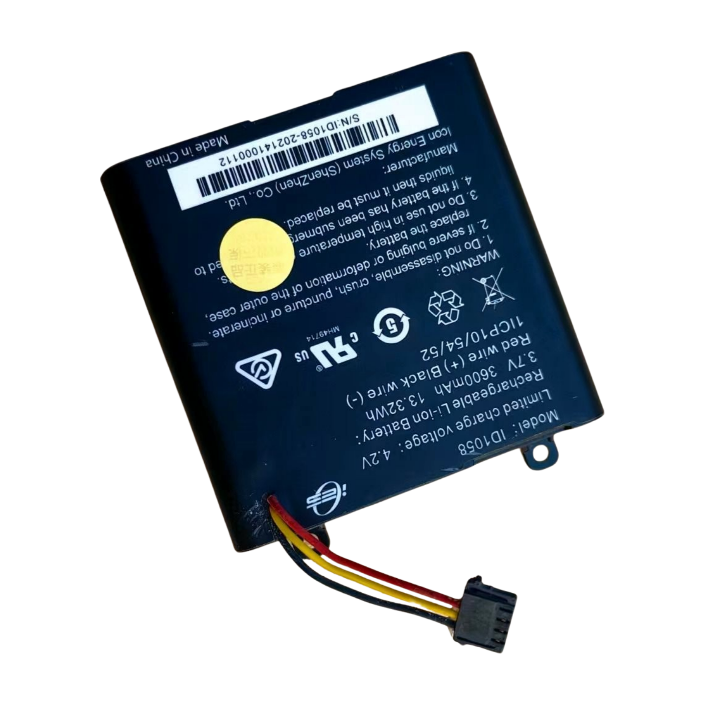 3.7V 3600mAh Replacement Battery for AXIS W100 Body Worn Camera