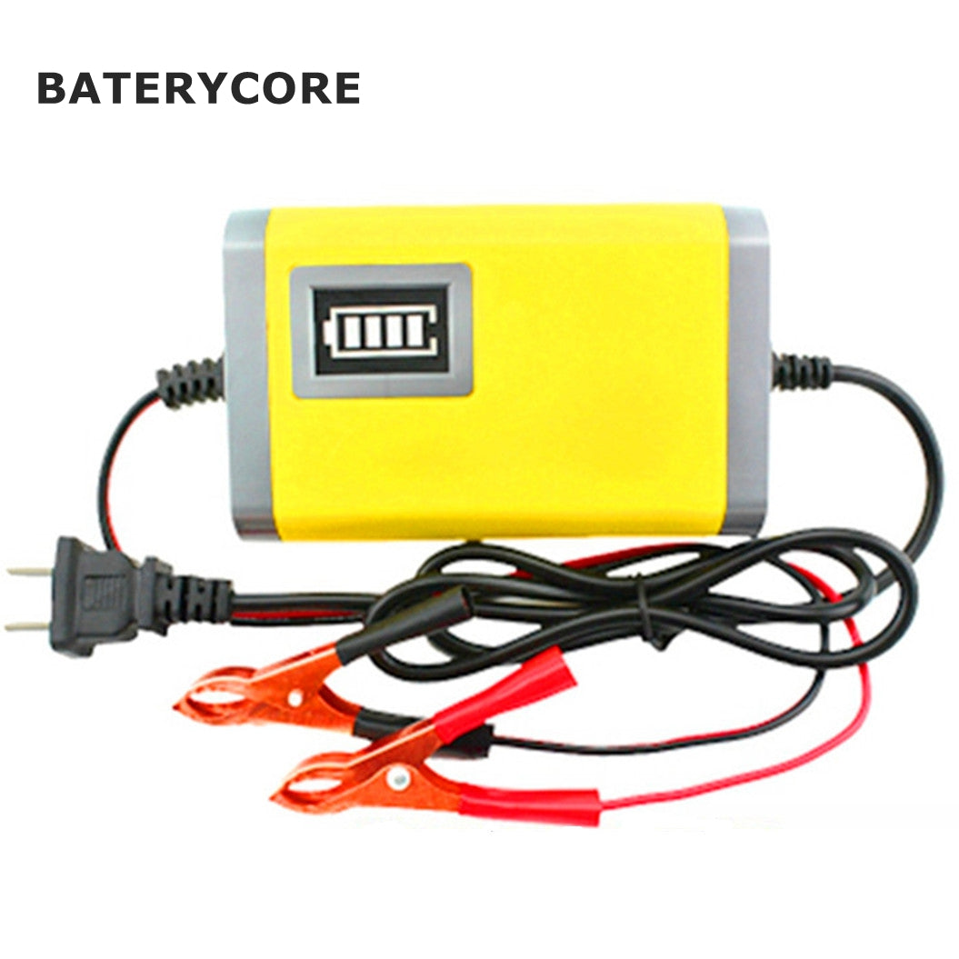 BATERYCORE 12V 2A Motorfiets Auto Oplader LCD Scherm Slim Volledig Automatisch AGM VRLA Loodzuur GEL Intelligente Oplader