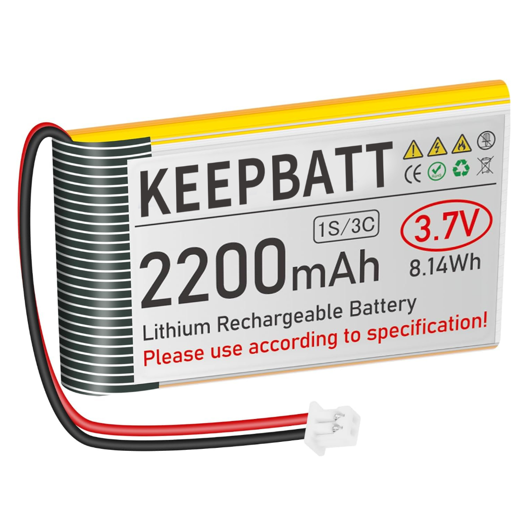 3.7V 2200mAh 903659 LiPo Battery Rechargeable 1S 3C with PCB MX1.25 Plug for Arduino ESP32 Development Board