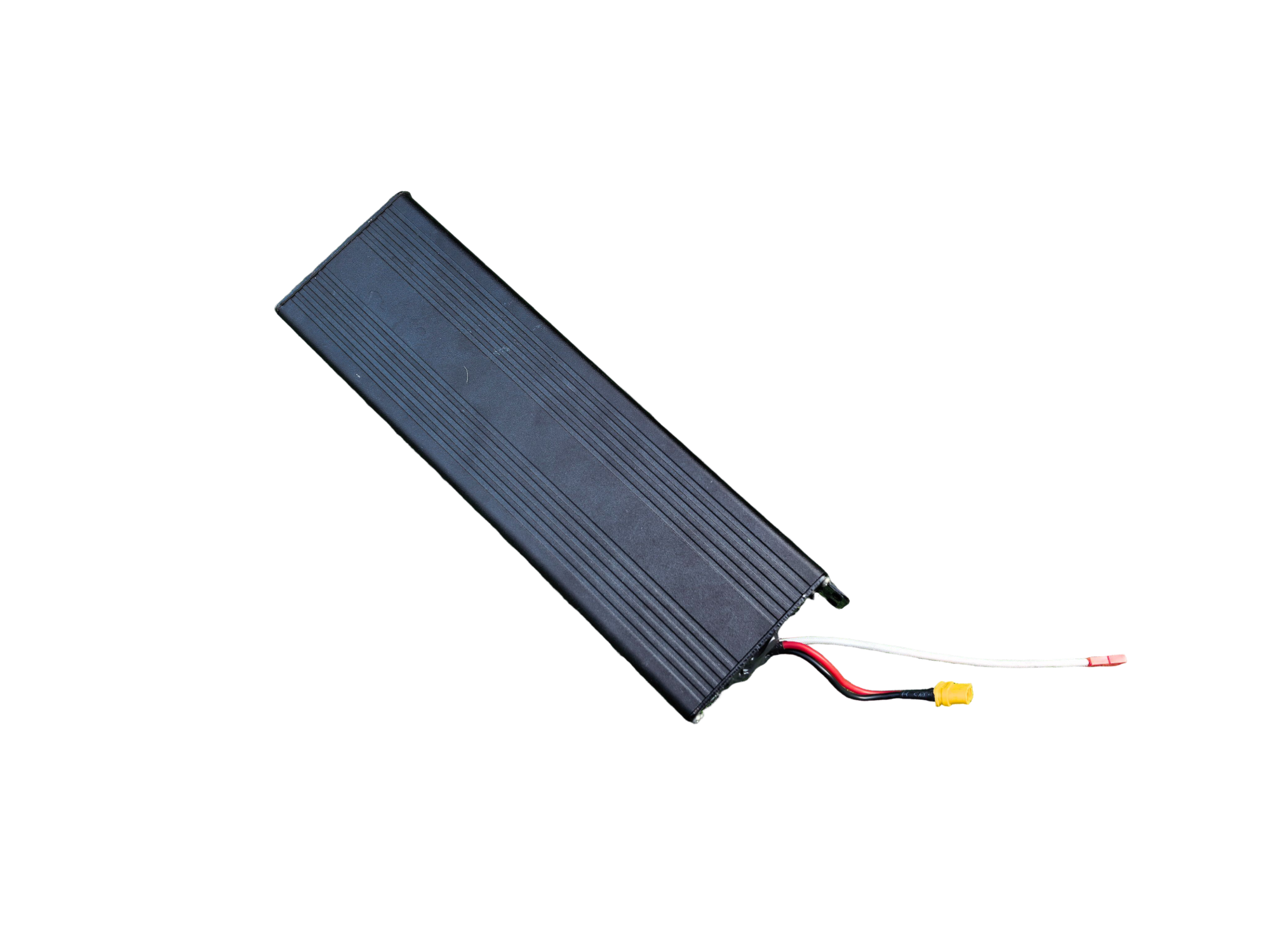 Side view of 36V battery pack for Gotrax Fitz16 showing XT60 discharge connector and charging harness