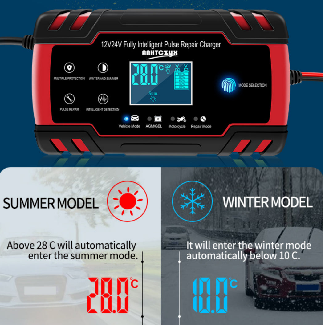 12V Auto Acculader 24V Motoraccu Loodzuur Accu Hersteltype AGM