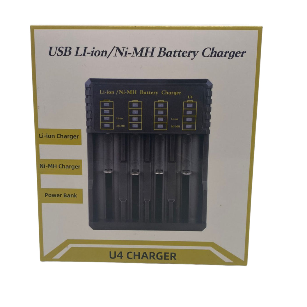 Cargador 18650 Cargador de batería universal para baterías 18650 18350 17670 16340 14500 3,7 V Li-Ion NI-MH