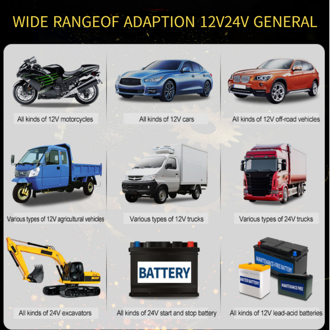 12V Auto Acculader 24V Motoraccu Loodzuur Accu Hersteltype AGM