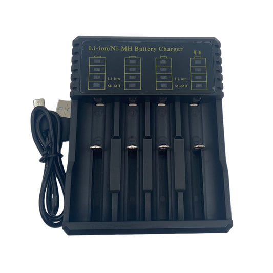 Chargeur 18650 Chargeur de batterie universel pour batterie 18650 18350 17670 16340 14500 3,7 V Li-Ion NI-MH