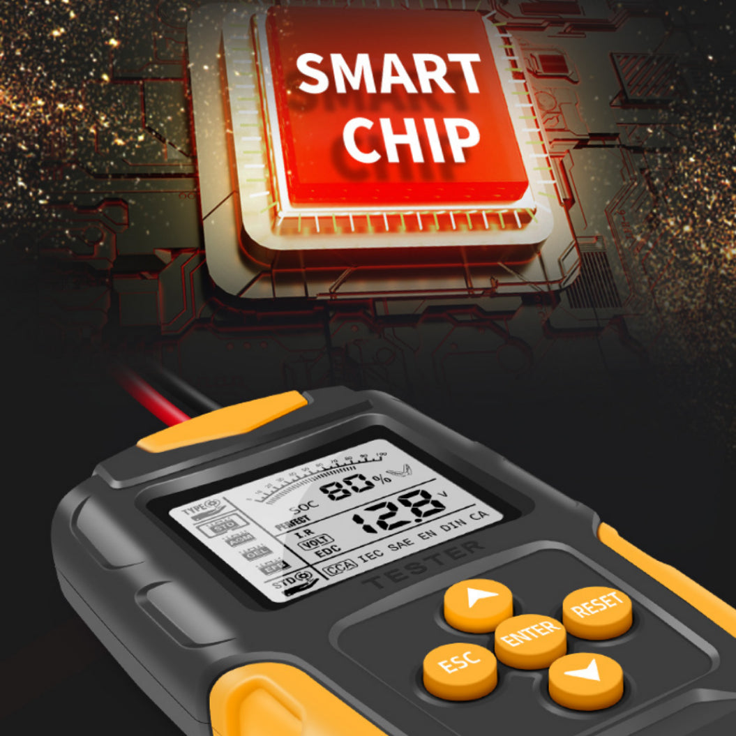 E-FAST TK-100 Batterij Tester met Digitaal Display 12V/24V - Auto Batterij Interne Weerstand Tester