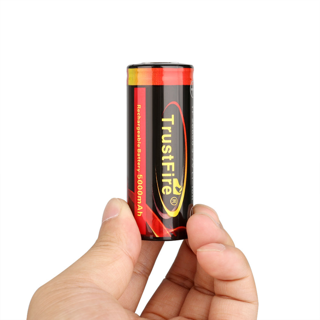 Bateria Recarregável Li-ion 26650 3.7V 5000mAh com Placa de Proteção para Lanterna LED