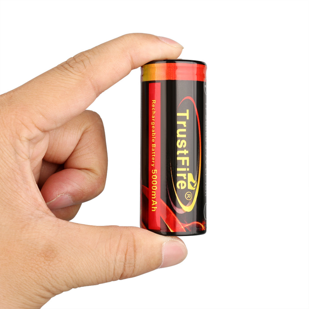 Bateria Recarregável Li-ion 26650 3.7V 5000mAh com Placa de Proteção para Lanterna LED