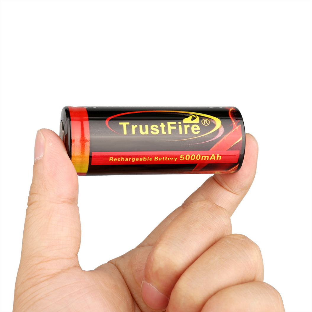 Bateria Recarregável Li-ion 26650 3.7V 5000mAh com Placa de Proteção para Lanterna LED