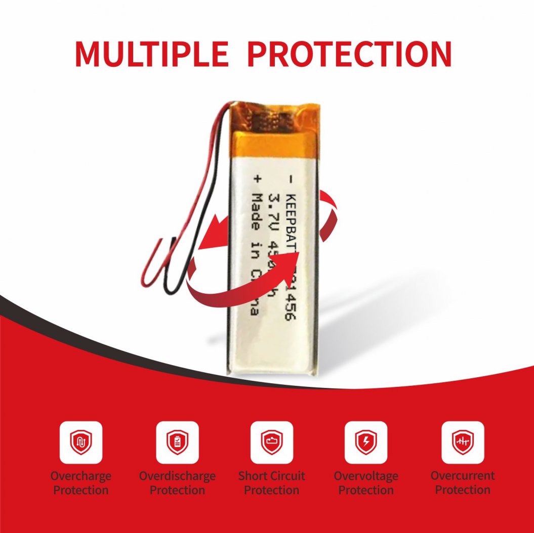 Batería Li-Polímero Recargable KB-LP 701456 3.7V 450mAh para E-Readers