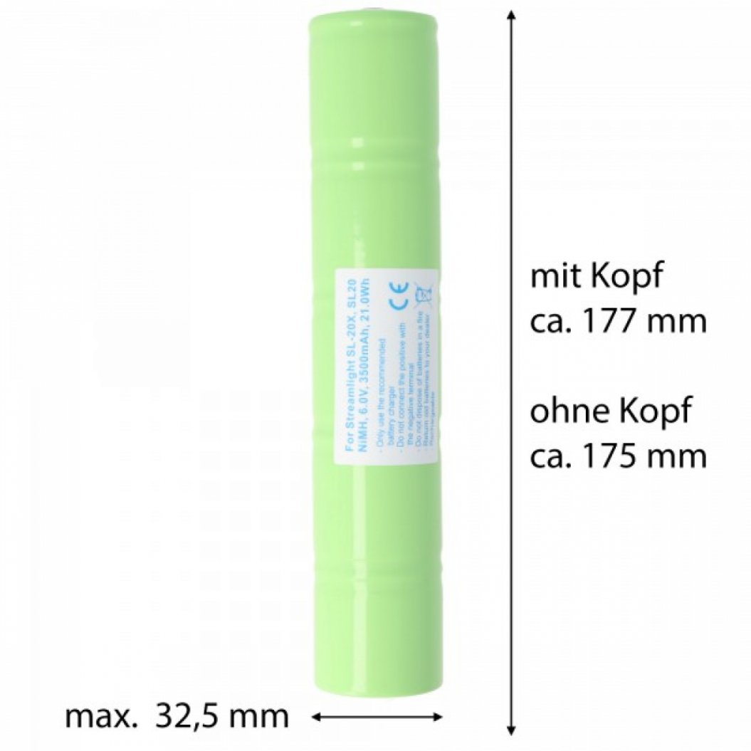 6V 3500mAh NiMH バッテリー IMT-3500D Streamlight SL-20X ARX235 ML5000 用
