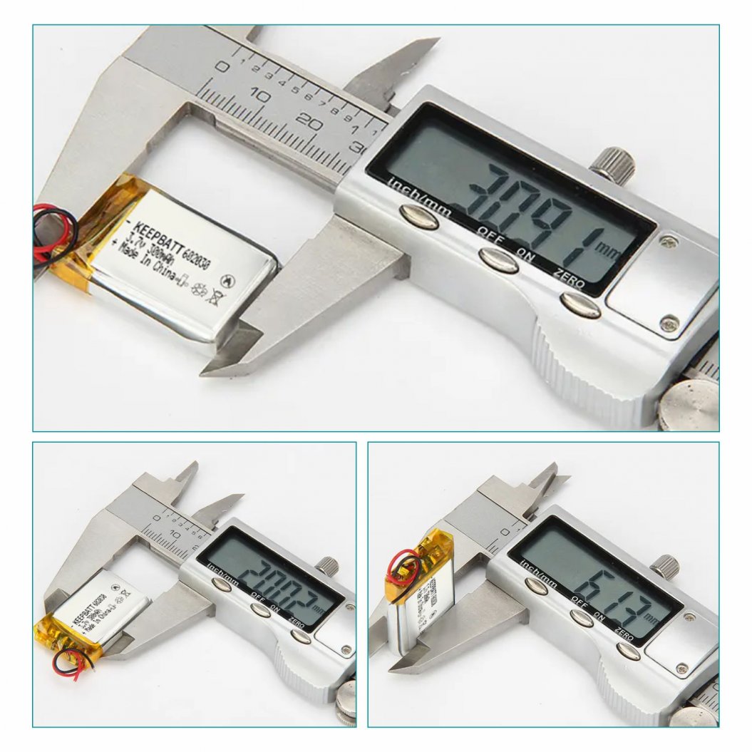 Batería Li-Polímero KB-LP 602030 3.7V 300mAh para Auriculares Bluetooth