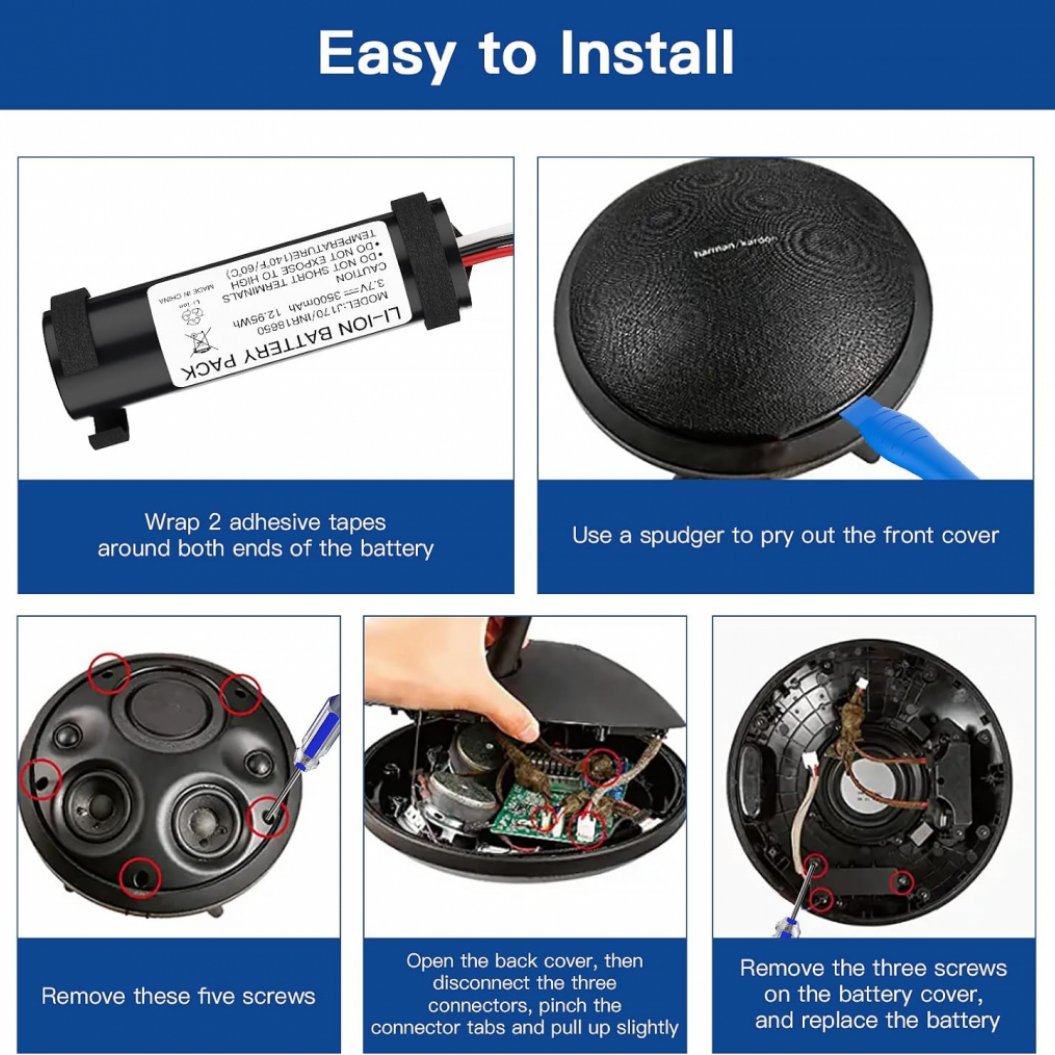 3.7V 3500mAh 充電式交換バッテリー Harman Kardon Onyx Studio 1/2/3 ワイヤレス Bluetooth スピーカー用