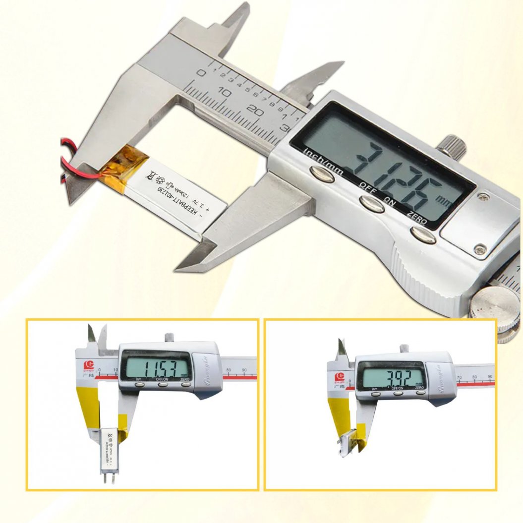 Batería Li-Polímero KB-LP401230 3.7V 120mAh para Auriculares Bluetooth