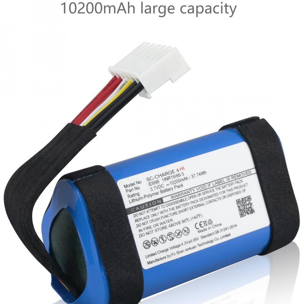 3.7V 10200mAh Replacement Battery for JBL Charge4 4BLK 4J Charge 4 BLUAM ID998 SUN-INTE-118 5 Speakers GSP-1S3P-CH4A IAA011NA