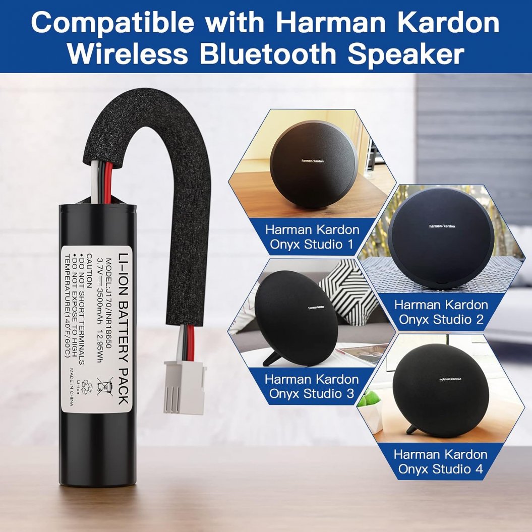3.7V 3500mAh 充電式交換バッテリー Harman Kardon Onyx Studio 1/2/3 ワイヤレス Bluetooth スピーカー用
